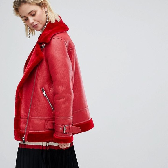 Jackets & Blazers - Faux fur Aviator Jacket